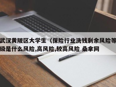 昆明武汉黄陂区大学生（保险行业洗钱剩余风险等级是什么风险,高风险,较高风险 桑拿网